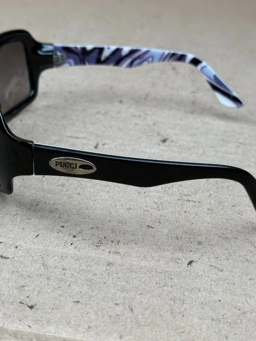 Emilio Pucci Women's Black Purple Swirl Print Sunglasses EP5026 001 59-17 125